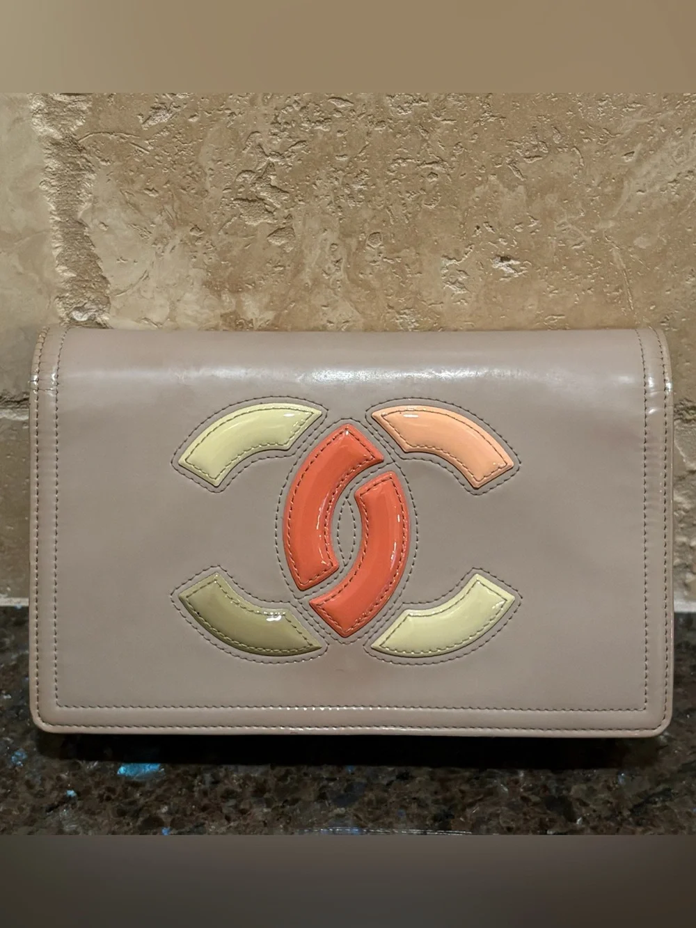 Chanel 2012 Vinyl Lipstick Wallet on chain